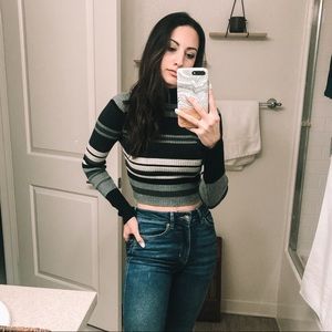 brandy melville | striped turtle neck